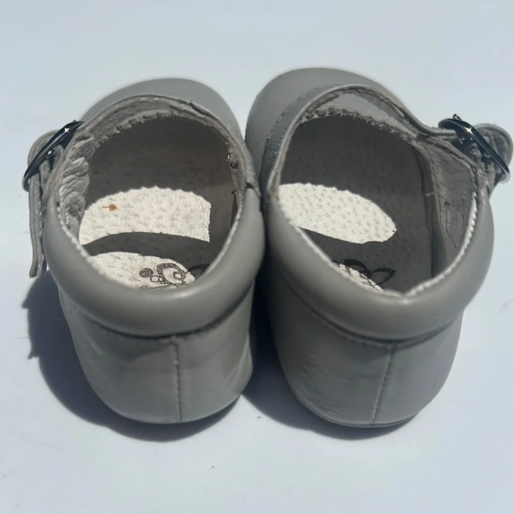 Gray Kids Mary Jane Shoes